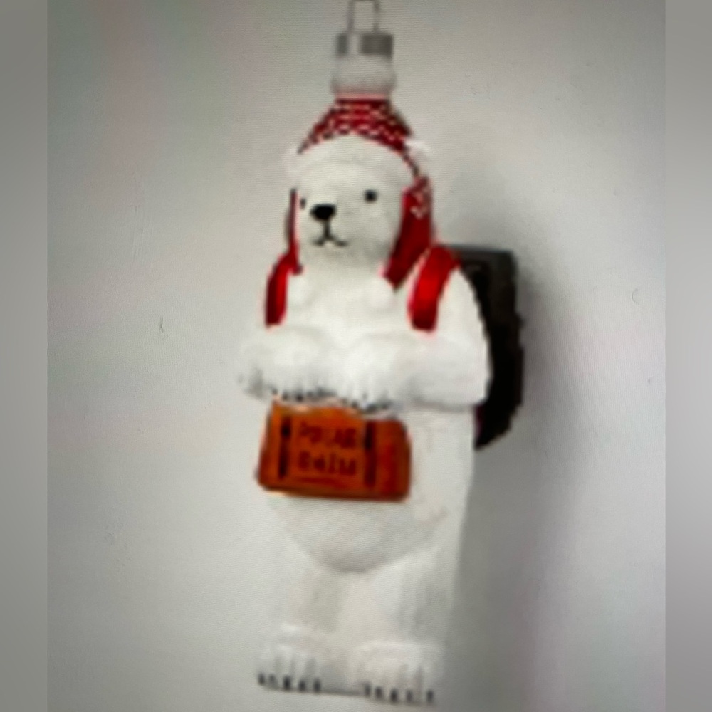 ❤️ WONDERSHOP POLAR BEAR  ORNAMENT NEW GLASS